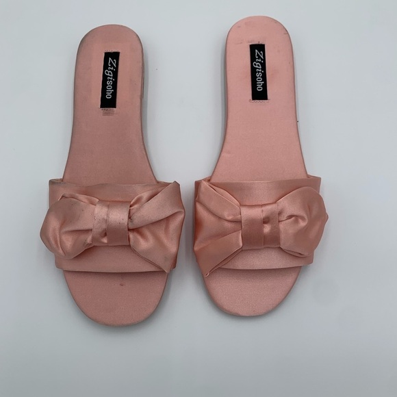 COPY - Zigi Soho Women's Valiant Satin Slide Dress Flat Sandals Light Pink - Picture 2 of 7